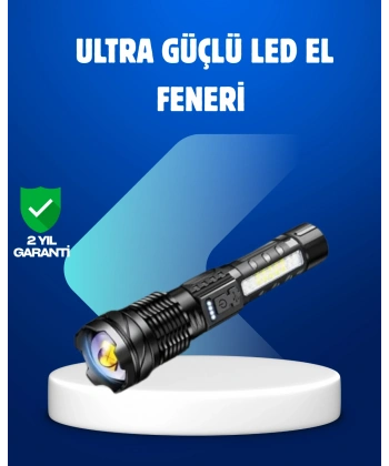 Güçlü LED El Feneri Şarj Edilebilir Çok Modlu