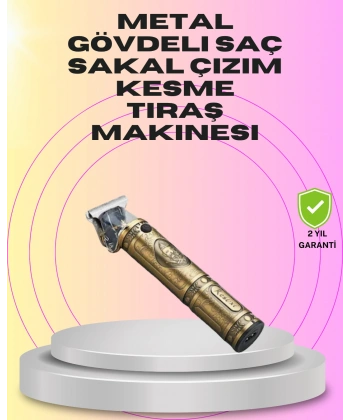 Güçlü Motorlu, 4 Kılavuz Taraklı Kompakt Saç Kesme Makinesi – Uzun Pil Ömürlü