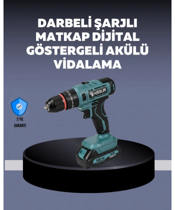 Güçlü Şarjlı Matkap Vidalama Çift Batarya