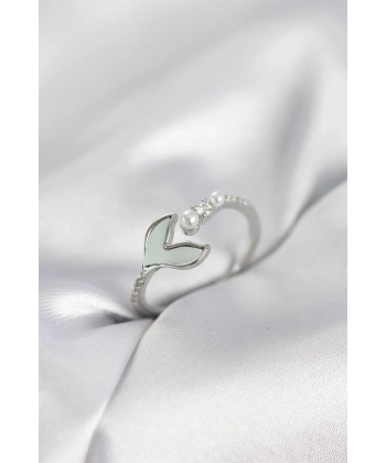 Gümüş Renk Balık Kuyruğu Model Kadın Yüzük