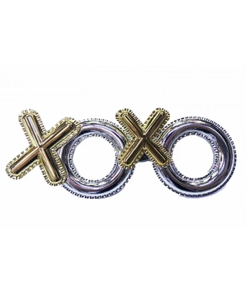 Gümüş Renk Xoxo Yazılı Parti Gözlüğü 17x7 cm