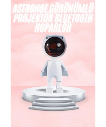 Gün Batımı Lambası Işık Arka Plan Projektör Sevimli Astronot Enerji Tasarruflu