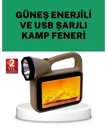 Güneş Enerjili Alev Efektli Lamba – COB Teknolojili, Dış Mekan Aydınlatma