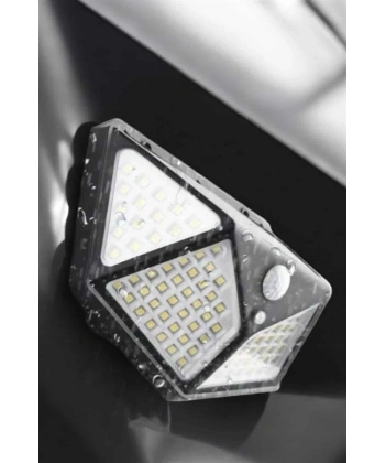 Güneş Enerjili Bahçe Aydınlatma Lambası Solar 100 Led Lamba