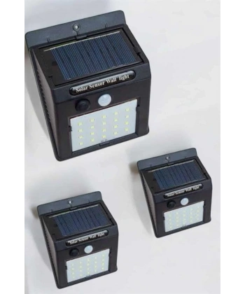 Güneş Enerjili Bahçe Lambası Solar Gece Aydınlatma Sensörlü Lamba