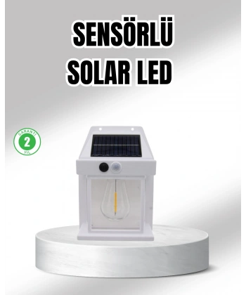 Güneş Enerjili Dış Mekan Sensörlü Duvar Lambası IP65 Su Geçirmez