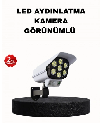 Güneş Enerjili Güvenlik Işığı Dış Mekan 5 Eksen Ayarlı ve PIR Hareket Sensörlü