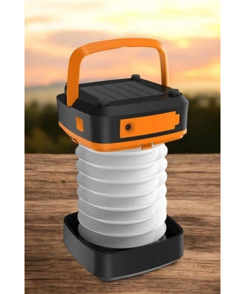 Güneş Enerjili Led Lamba Kamp Lambası Katlanabilir Lamba USB Şarjlı