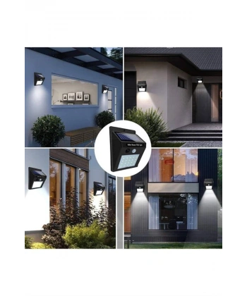 Güneş Enerjili Sensörlü Duvar Lambası Bahçe Lamba Suya Dayanıklı Bahçe Aydınlatma