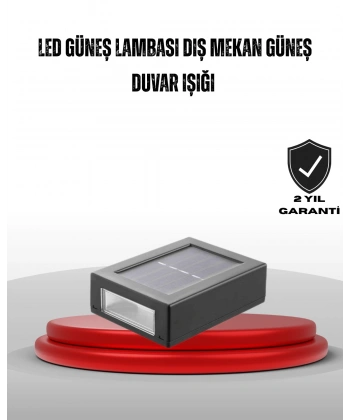 Güneş Enerjili Su Geçirmez LED Duvar Lambası