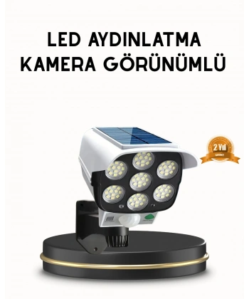Güneş Paneliyle Şarj Olan Hareket Sensörlü Dış Mekan Güvenlik Lambası Ayarlanabilir