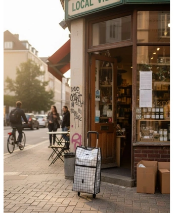 Günlük Alışverişler İçin Konforlu Tekerlekli Pazar Arabası