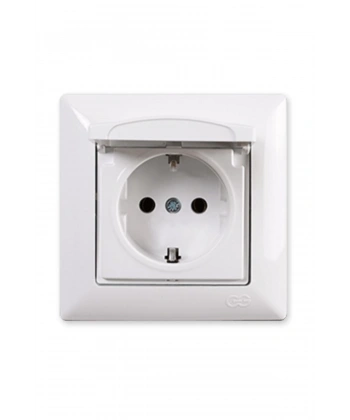 Günsan Fantasy Kapaklı Topraklı Priz Beyaz Renk