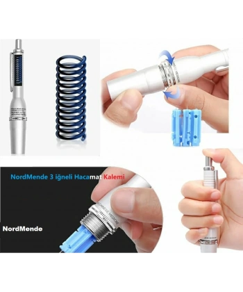 Hacamat kalemi 3 İğneli 100 ADET İĞNE HEDİYE