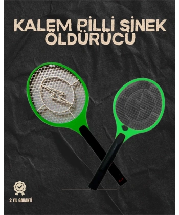 Hafif ve Ergonomik Elektronik Böcek Öldürücü – Güvenlik Koruması ile Pil Kontrollü