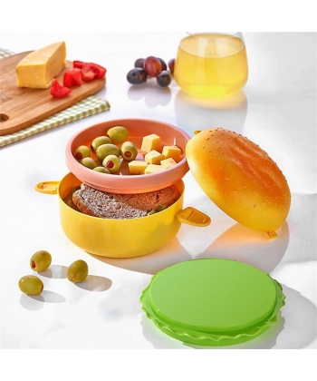 Hamburger Görünümlü Beslenme ve Saklama Kabı