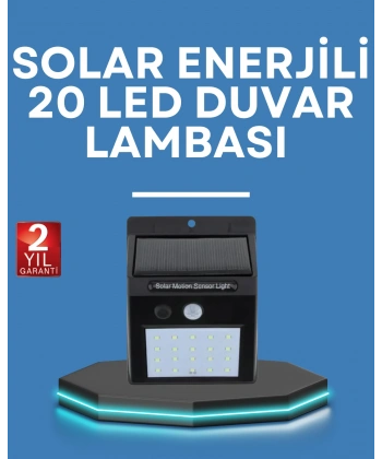 Hareket Algılamalı Solar LED Güvenlik Lambası
