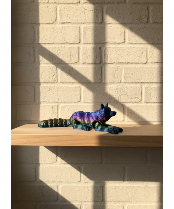 Hareketli Kurt Rainbow dekoratif esnek figür 10x24 cm