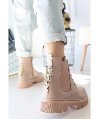 Harte Nude Cilt Bağcıklı Bot