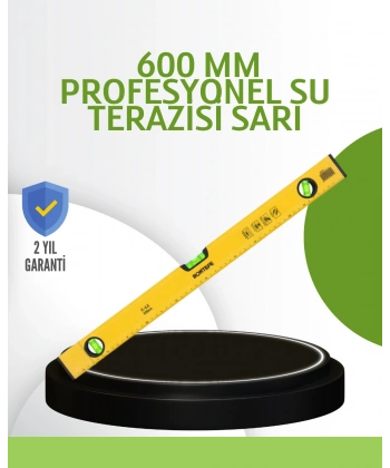Hassas Ölçüm Sağlayan 600 mm Sarı Su Terazisi