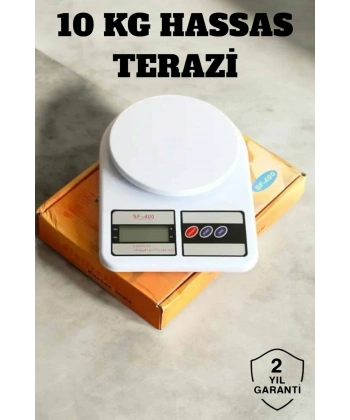 Hassas Terazi 10 kg Kapasiteli, Yüksek Hassasiyetli Dijital Mutfak Tartısı