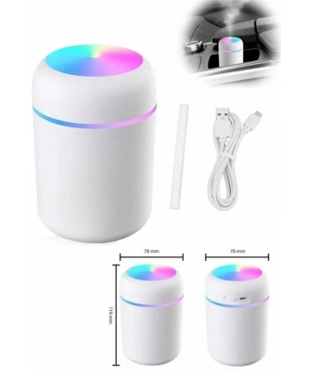 Hava Nemlendirici Buhar Makinesi Led Işıklı USB Dekoratif Nemlendirici