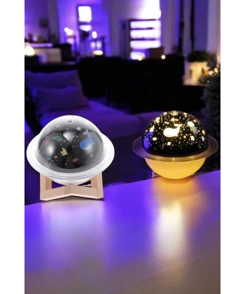 Hava Nemlendirici Masa ve Gece Lambası USB Projeksiyon Aromaterapi