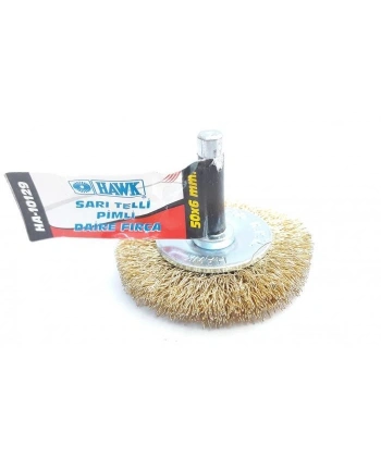 Hawk HA10129 Pimli Sarı Tel Daire Fırça 50x6 mm