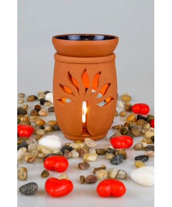 Hayat Ağacı El Yapımı Çömlek Buhurdanlık Tütsülük