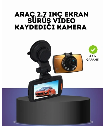 HD Araç Kamerası 2.7 İnç Ekran G Sensor Destekli