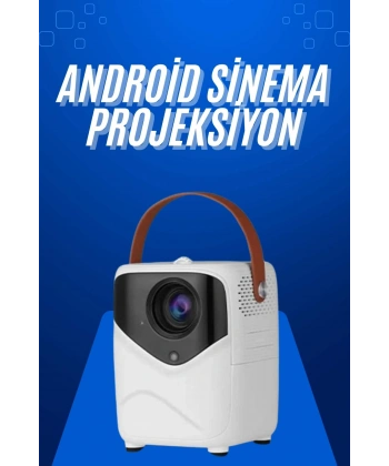 HD Ayaklı Portatif Projeksiyon Cihazı Android İşlemcili Sinema Projektörü