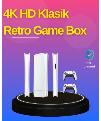 HDMI Çıkışlı Kablosuz 2 Kollu 4K Retro Oyun Kutusu