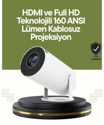 HDMI ve USB Girişli Uzun Ömürlü Ampullü Projeksiyon