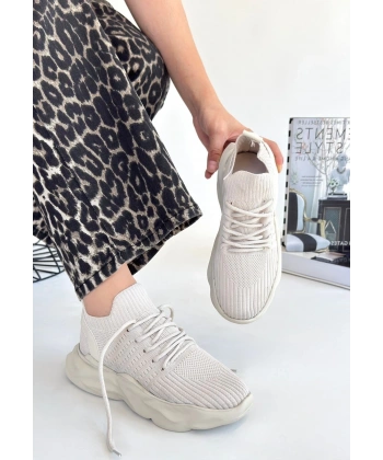 Henta Bej Triko Bağcıklı Spor Ayakkabı