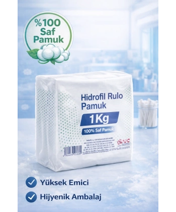 Hidrofil Rulo Pamuk 1 Kg Saf Pamuk Yüksek Emici Medikal ve Kozmetik Kullanım 1 ADET