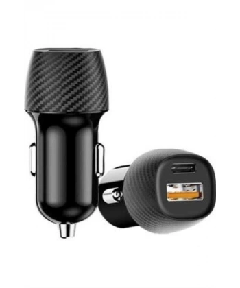 Hızlı Oto Şarj Cihazı 38W Çift Girişli HIzlı Şarj Oto Çakmaklık Type-C