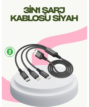 Hızlı Şarj Destekli Çoklu Şarj Kablosu – Seyahat ve Günlük Kullanım