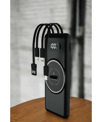 Hızlı Şarj Dijital Göstergeli Powerbankli Çoklu Şarj Özelliği