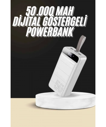 Hızlı Taşınabilir 50.000 Mah Powerbank Led Ekran Android ve İOS Uyumlu