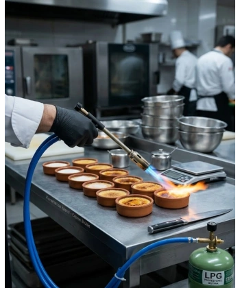 Hortumlu LPG Pürmüz Alev Tabancası Ayarlanabilir Alev Gücü Mangal Kamp ve Lehimleme Kullanımı