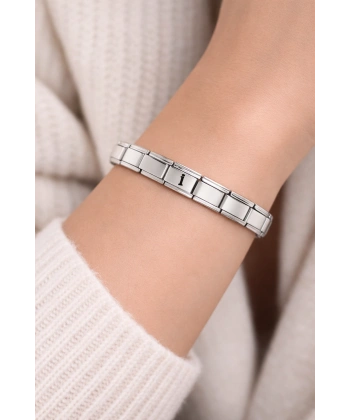 İ Harfli Çelik Bileklik – Kişiye Özel Baş Harf Bileklik – Paslanmaz Çelik Zarif Bileklik