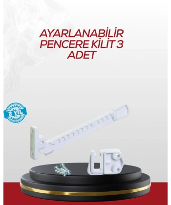 İçe Açılan Camlar İçin Emniyet Kilidi Seti 3’lü