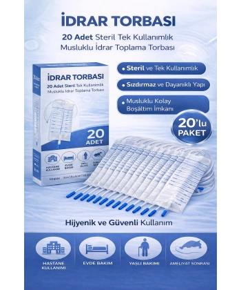 İdrar Torbası Steril Medikal İdrar Toplama Torbası 20 ADET
