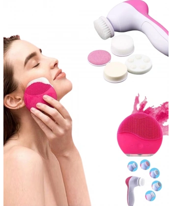 İkili Cilt Bakım Seti 5 Başlıklı Yüz Temizleme ve Masaj Aleti Canlandırıcı ve Onarıcı