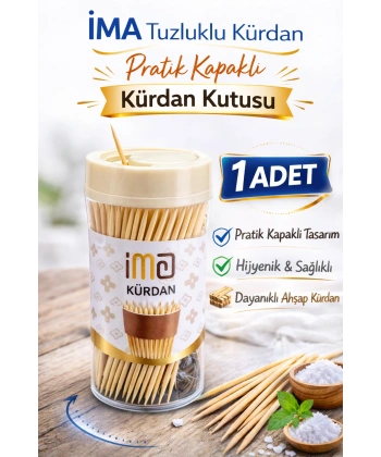 İMA Tuzluklu Kürdan 1 Adet | Pratik Kapaklı Kürdan Kutusu