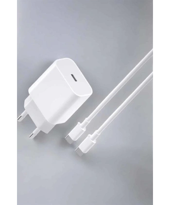 İOS Uyumlu Type-C Girişli Hızlı Şarj 15/15 Pro Max Adaptör ve Kablosu