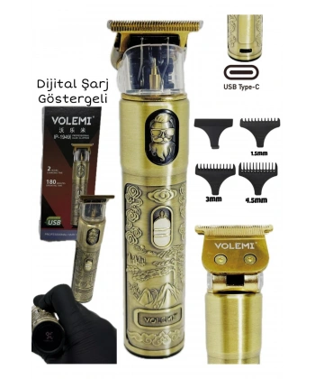IP-1949 Şarj Göstergeli Sakal Lazer Öncesi Vücut Ense Çizim Kişisel Bakım Aletleri Sıfıra Yakın Tıraş