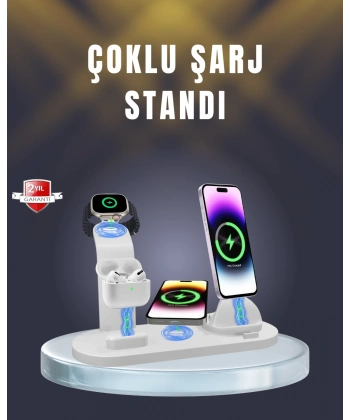 iPhone, AirPods ve Akıllı Saat Uyumlu Çoklu Şarj Cihazı