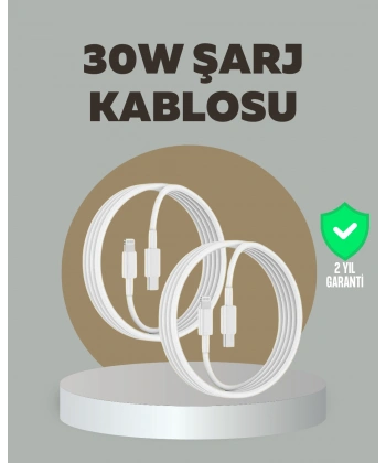 iPhone iPad Airpods Uyumlu 30W Type-C to Lightning Kablo