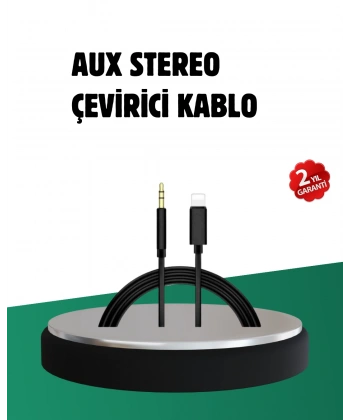 iPhone Uyumlu Lightning – 3.5mm Aux Adaptör Kablo Stereo Ses Aktarım